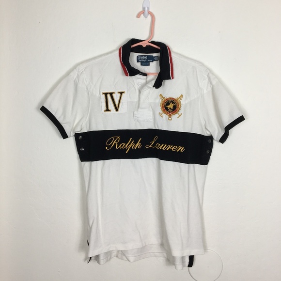 Polo Ralph Lauren Other - Mens L Polo Ralph Lauren White Black IV Polo Shirt